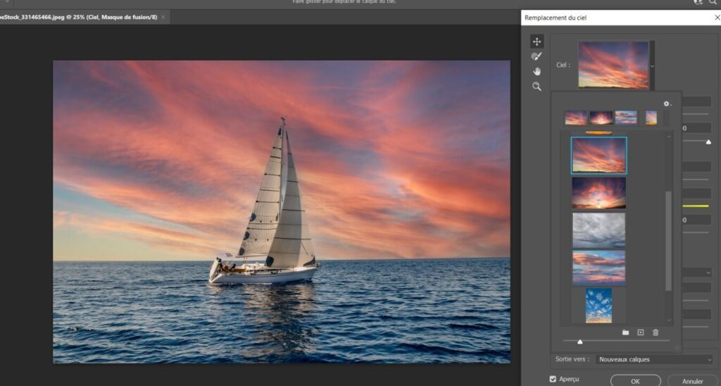 Comment changer le ciel d&rsquo;une photo facilement avec Photoshop