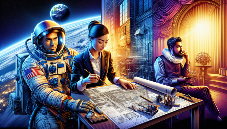 Professions commençant par A : astronaut, architecte, acteur.