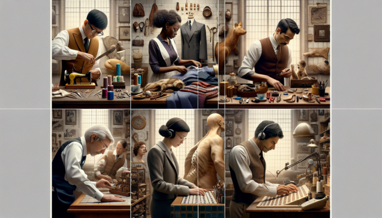 Trouve emploi tailleur, carreleur, taxidermiste, tabaculteur et téléphoniste en français.