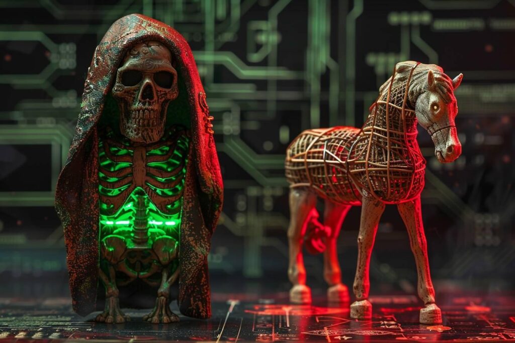 Deux catégories principales de logiciels malveillants : virus et chevaux de Troie
