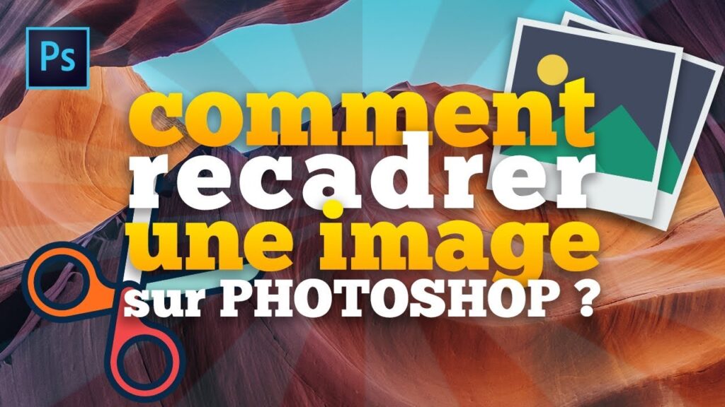 Capture d'écran de Photoshop montrant l'outil de recadrage en action pour rogner une image