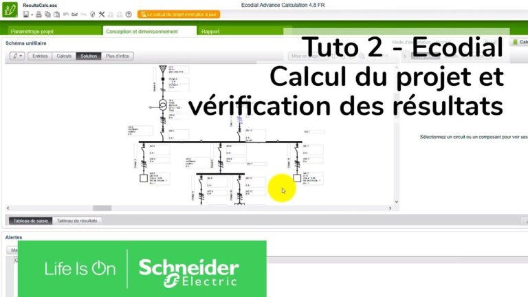 Interface du logiciel EcoStruxure Power Design pour des calculs et vérifications électriques
