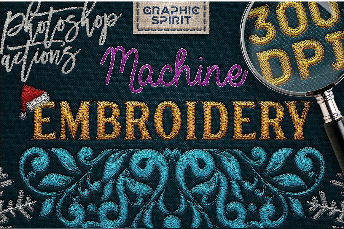 Exemple d'effet de broderie Photoshop