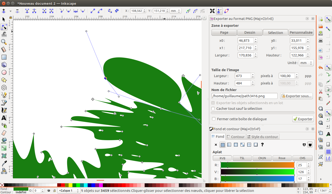exemple d'utilisation Inkscape libre