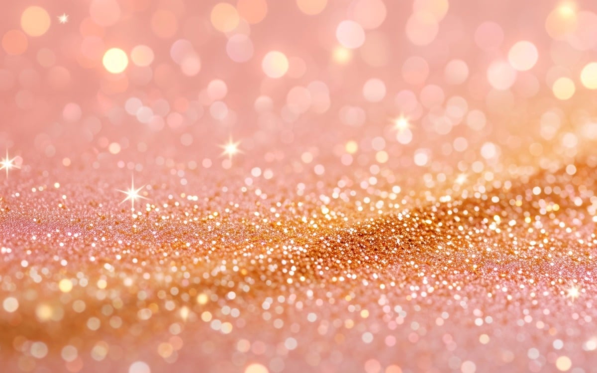 Fond d'anniversaire doré et paillettes dorées
