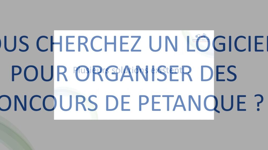 Logiciel pour organiser des concours de pétanque avec Excel gratuitement