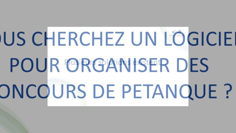 Logiciel pour organiser des concours de pétanque avec Excel gratuitement