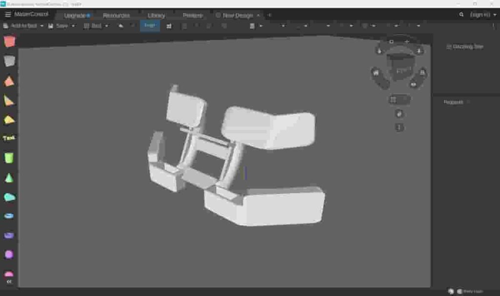 Capture d'écran du logiciel MatterControl utilisé pour l'impression 3D, idéal pour les créateurs 3D débutants et confirmés