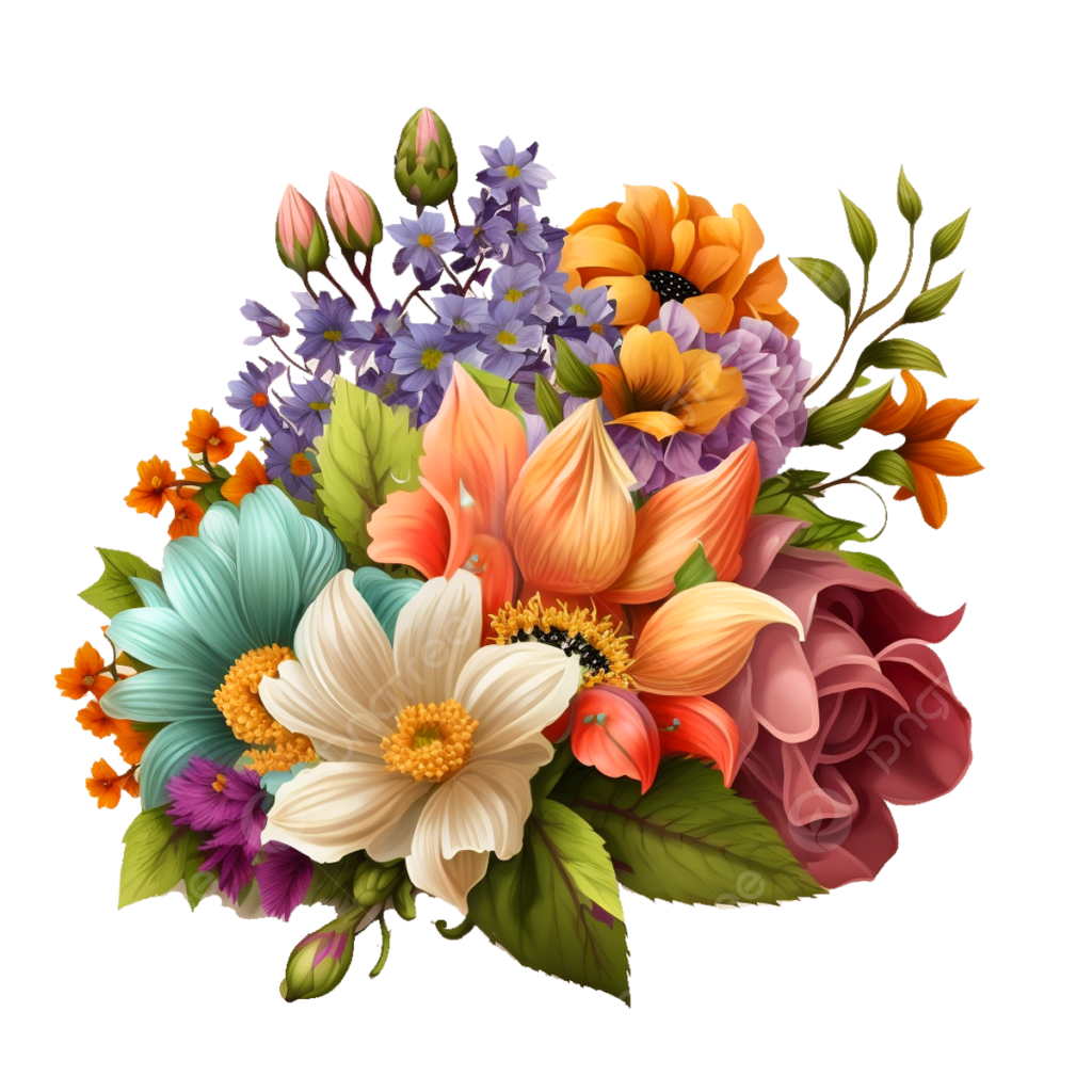 Modèle PSD d'un magnifique bouquet de fleurs en aquarelle à télécharger gratuitement