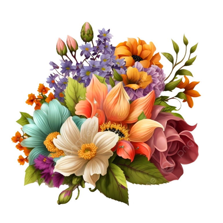 Modèle PSD d'un magnifique bouquet de fleurs en aquarelle à télécharger gratuitement