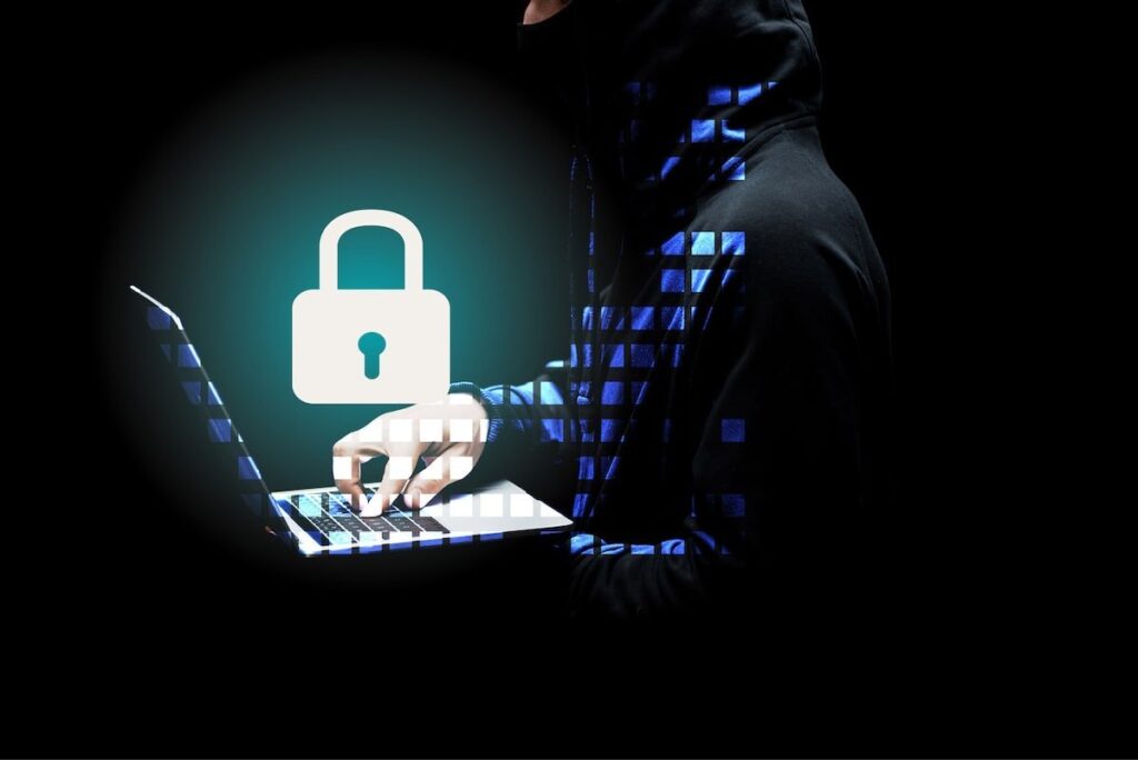 Disque dur externe sécurisé avec un cadenas, symbolisant la protection des données personnelles