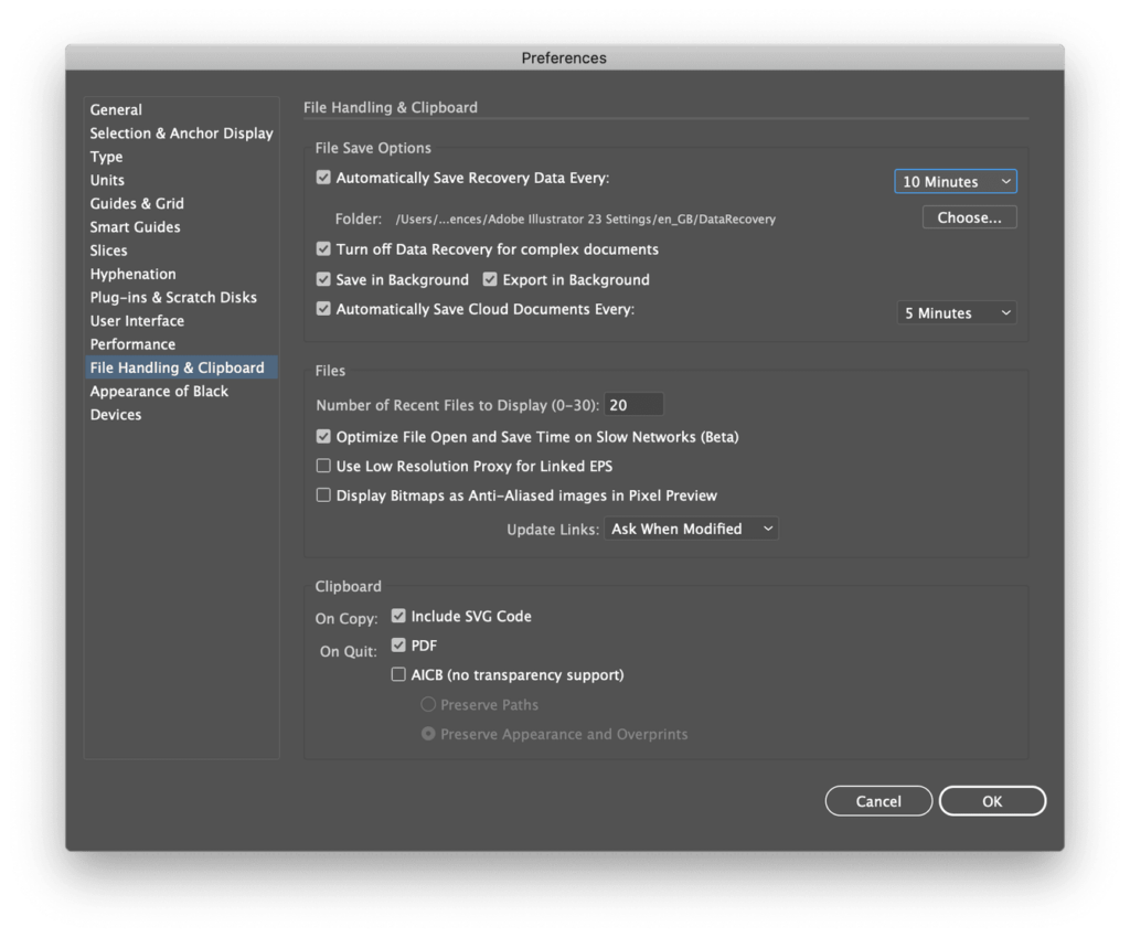 Illustration de la suppression d'un disque de travail saturé dans Photoshop sur macOS