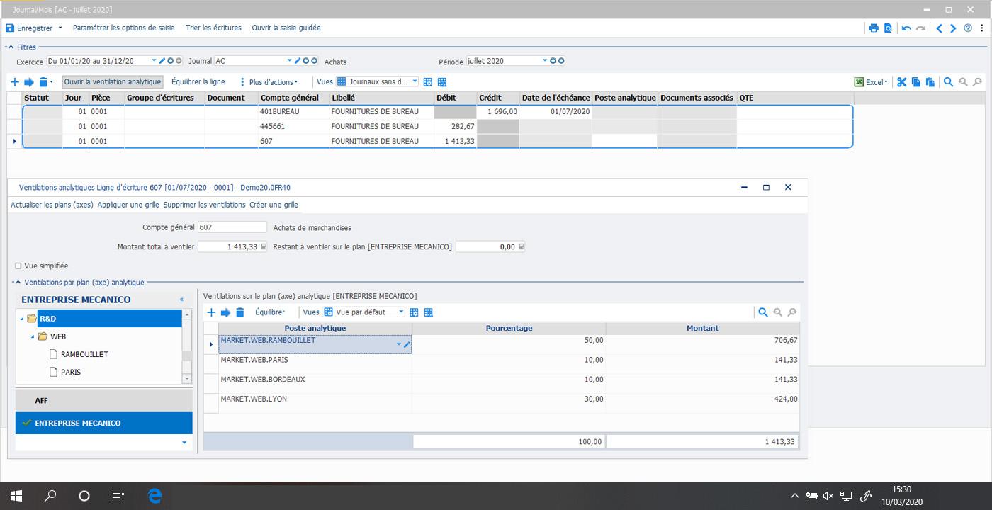 Illustration analyse de rentabilité avec EBP Compta PRO