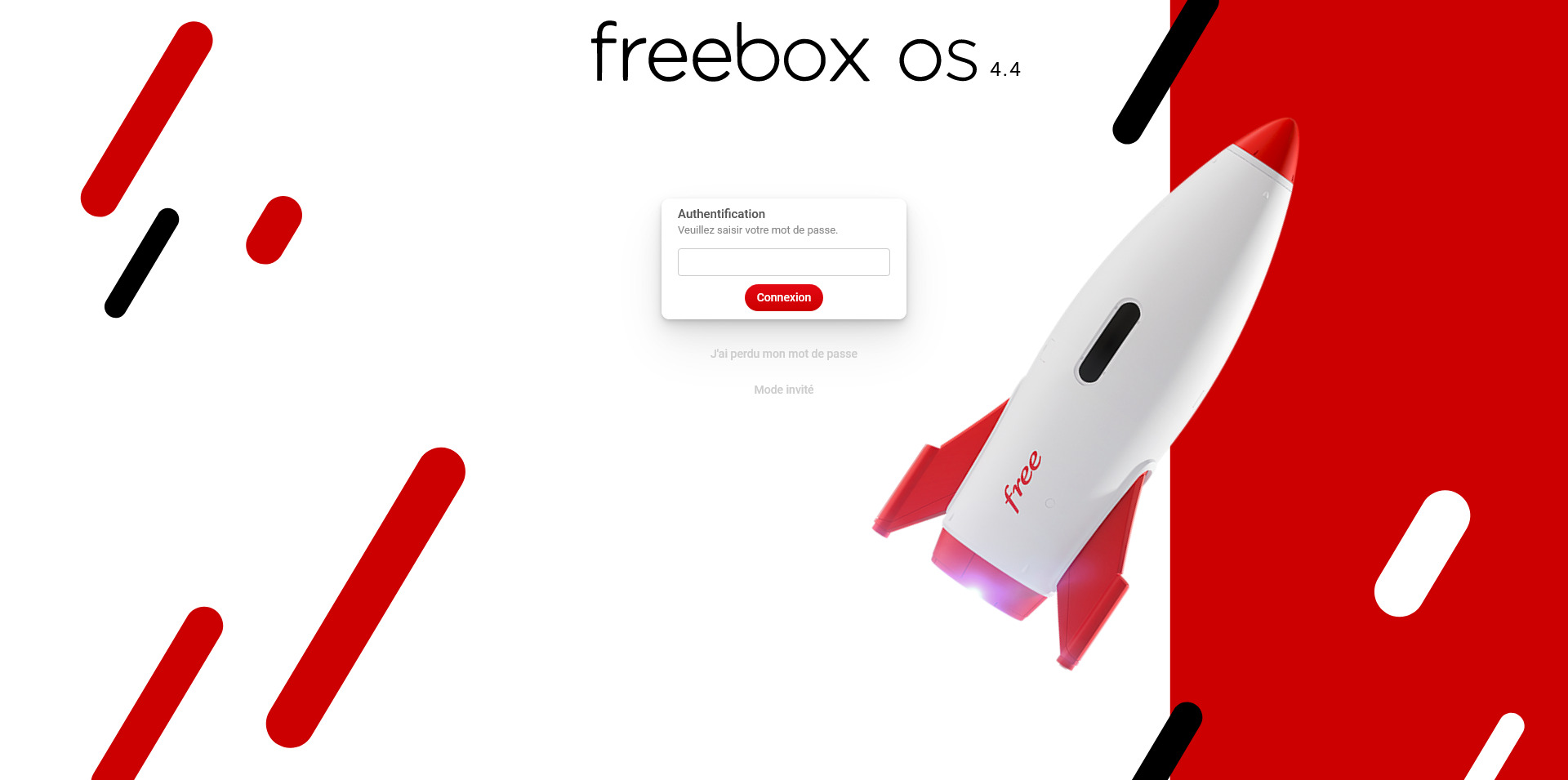 Interface Freebox OS affichant la version logicielle