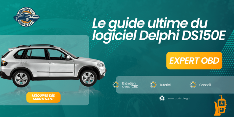 Interface du logiciel Delphi DS150E avec affichage des fonctions de diagnostic automobile