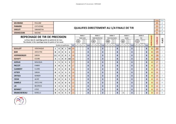Interface d'un logiciel Excel pour gérer un concours de pétanque avec tir de précision