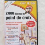 Capture d'écran du logiciel 2000 modèles de point de croix avec interface de création de grilles DMC