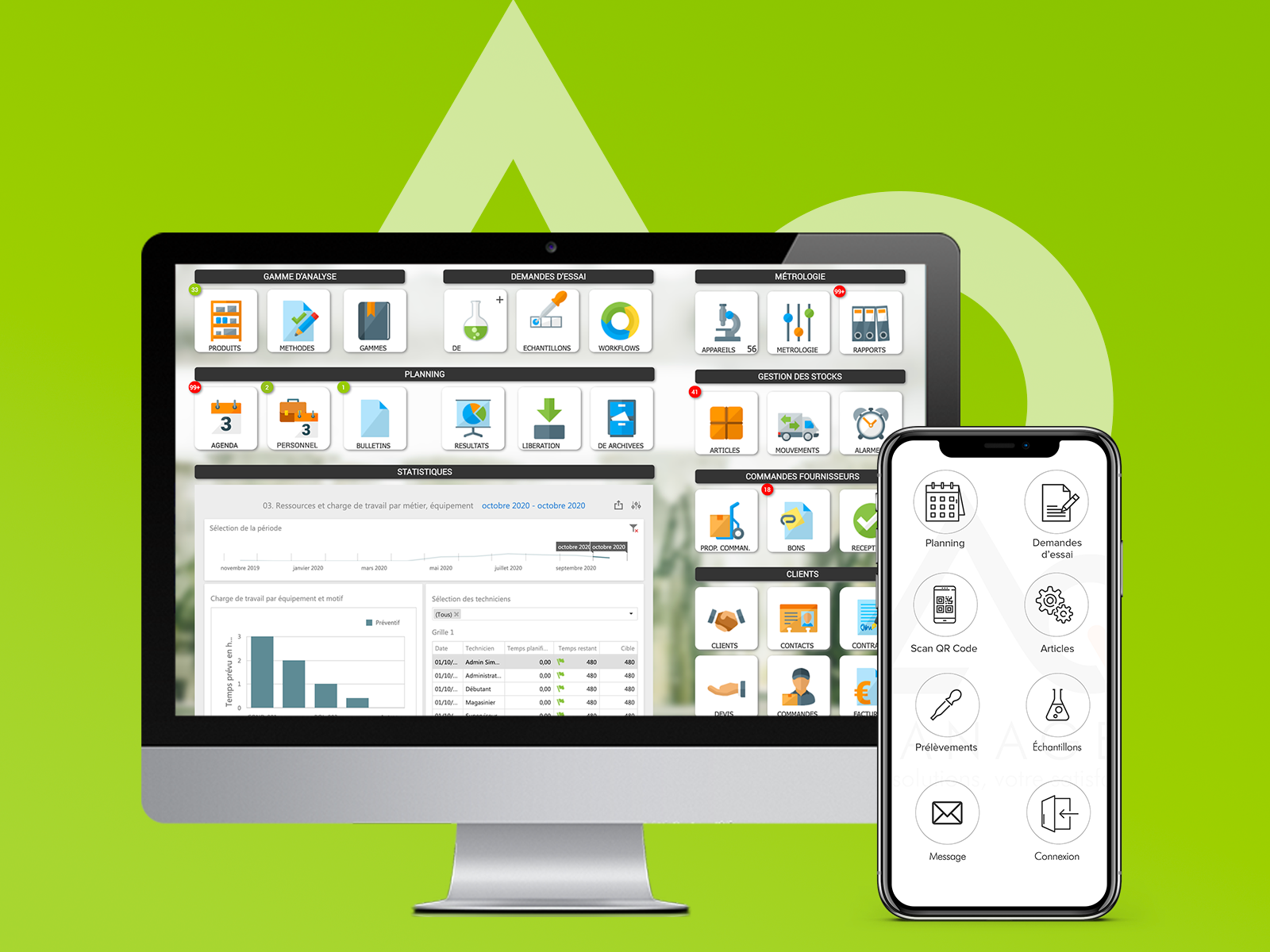 Interface LIMS personnalisable