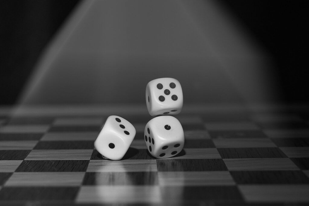 dice, game, monochrome, roll the dice, board game, random, lucky dice, play, gambling, cube, black and white, dice, dice, dice, dice, dice, game, game, game, random, random, gambling, gambling